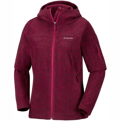 Fleecejacke Columbia Fast Trek Hooded Pomegranate Damen