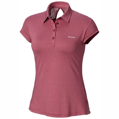 Poloshirt Columbia Peak To Point Novelty Wine Berry Damen