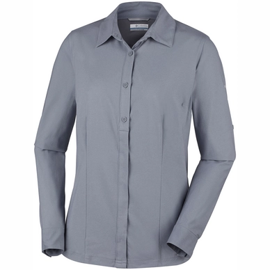 Bluse Columbia Saturday Trail Stretch Ls Tradewinds Grey Damen