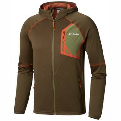 Vest Columbia Men Triple Canyon Hooded Fleece Peatmoss Mosstone