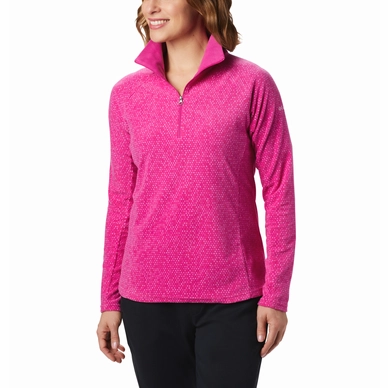 Vest Columbia Women Glacial IV Print 1/2 Zip Fuchsia Sparkle