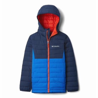 Jacke Columbia Powder Lite Hooded Super Blue Col Kinder