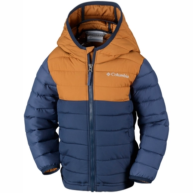 Jacket Columbia Youth Powder Lite Boys Hooded Collegiate Navy Canyon Gold