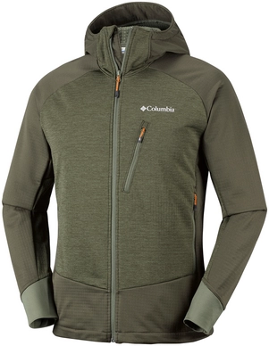 Jas Columbia Men Steel Cliff Hooded Softshell Peatmoss Heather Peatmoss