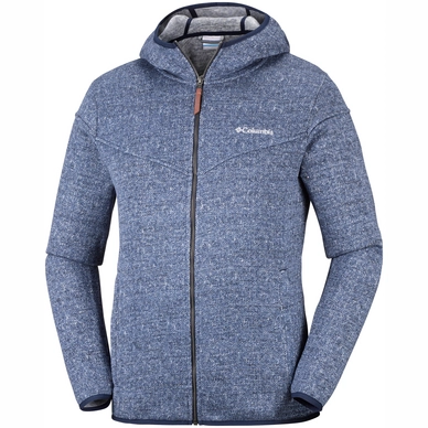 Fleece Columbia Men Boubioz Hooded Full Zip Collegiate Navy