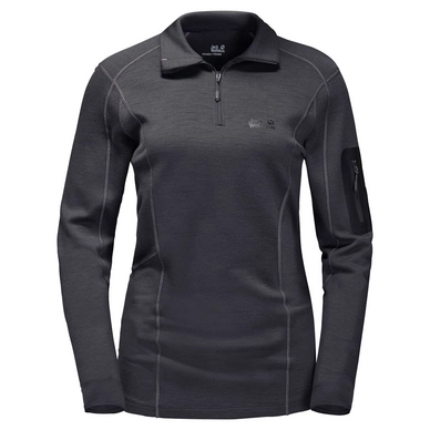 Ondershirt Jack Wolfskin Women Arctic Half Zip Ebony