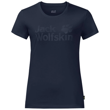 T-Shirt Jack Wolfskin Rock Chill Logo Women Midnight Blue