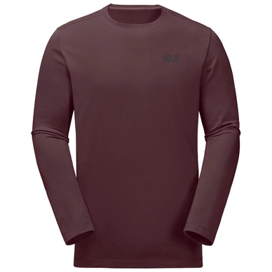 Shirt Jack Wolfskin Men Essential Longsleeve Port Wine