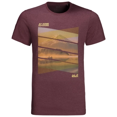 T-Shirt Jack Wolfskin Men Motosu Lake Port Wine