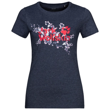 T-Shirt Jack Wolfskin Women Logo Midnight Blue