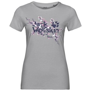 T-Shirt Jack Wolfskin Women Logo Light Grey