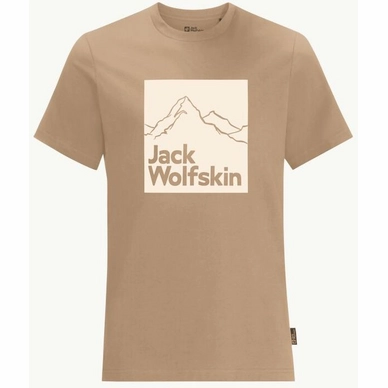 T-shirt Jack Wolfskin Homme Brand T Sand Storm