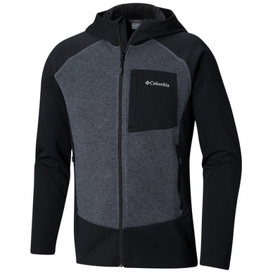 Fleecejacke Columbia Marley Crossing Hooded Hybrid Black Graphite Herren