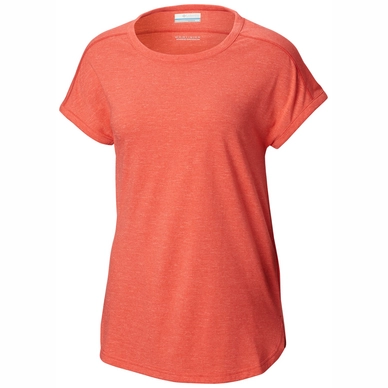 T-Shirt Columbia Pilsner Peak Tee Red Coral Damen
