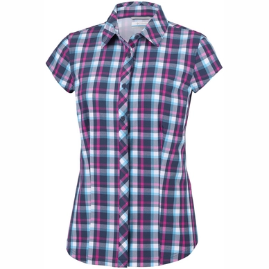 Shirt Columbia Women Saturday Trail II Stretch Plaid SS Atoll