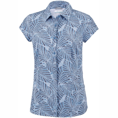 Blouse Columbia Women Saturday Trail II Stretch Print SS Blue Dusk Print