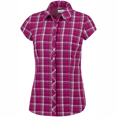Bluse Columbia Saturday Trail II Stretch Print SS Wine Berry Plai Damen