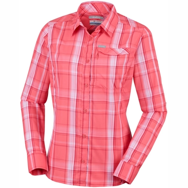 Bluse Columbia Silver Ridge 2.0 Plaid Long Sleeve Coral Bloom Lar Damen