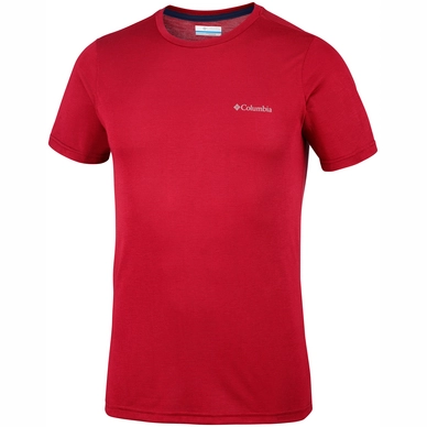 T-Shirt Columbia Nostromo Ridge SS Tee Mountain Red Herren