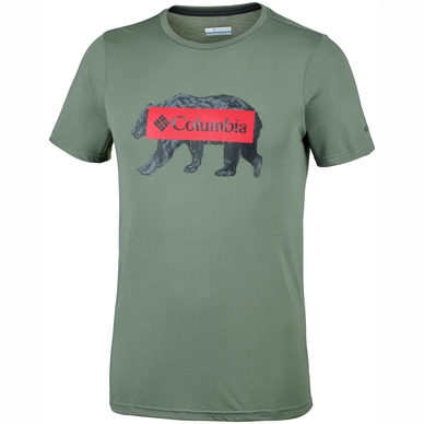 T-Shirt Columbia Box Logo Bear Tee Cypress Herren