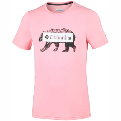 T-Shirt Columbia Box Logo Bear Tee Rosewater Herren