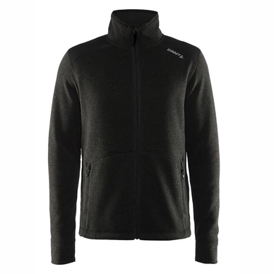 Fleecejacke Craft Noble Zip Jacket HK Fleece Black Platinum Herren