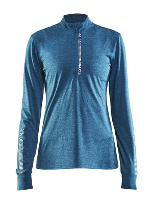 Longsleeve Craft Mind Reflective Zip Tee Women Teal