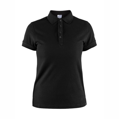 Polo Shirt Craft Casual Pique Women Black