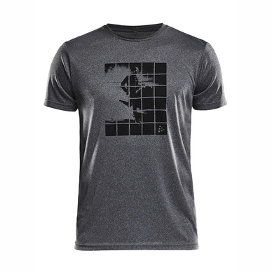T-Shirt Craft Eaze SS Graphic Tee Men Dark Grey Melange