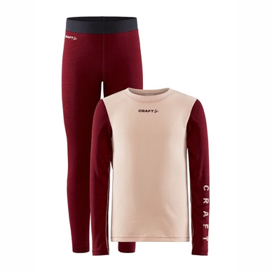 Baselayerset Craft Junior Core Warm Gum Rhubarb