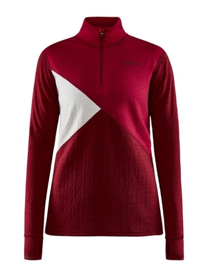 Ondershirt Craft Women ADV Nordic Wool Half Zip Rhubarb Machine