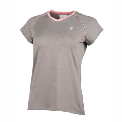T-shirt de Tennis K Swiss Women Hypercourt Advantage Tee Light Grey Melange