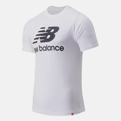 T-Shirt New Balance Men Essentials Stacked Logo Tee White Black