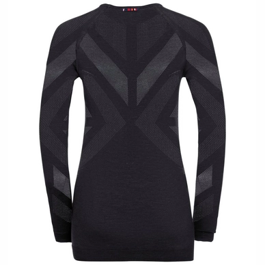 Maillot de Corps Odlo Women BL Top Crew Neck LS Kinship Warm Black Melange
