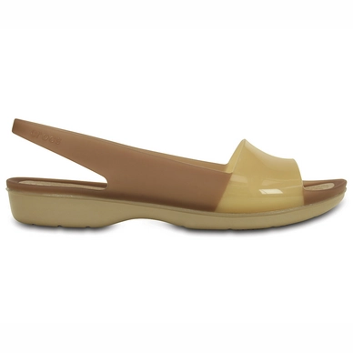 Sandalen Crocs ColorBlock Flat Bronze