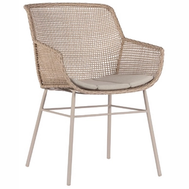 Tuinstoel Max&Luuk Daley Linen incl Kussen Light Grey
