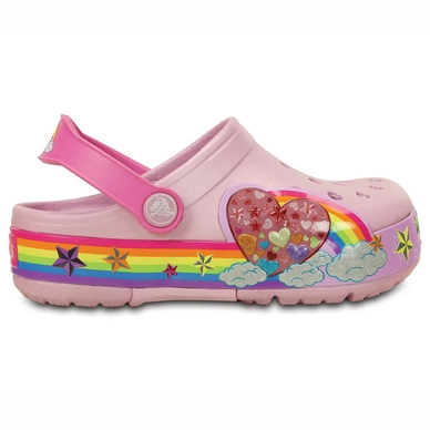 Clogs Schuhe Crocs Crocslights Rainbow Heart Pink
