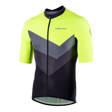 Fietsshirt Nalini Men Mortirolo 2.0 Zwart Fluo Geel