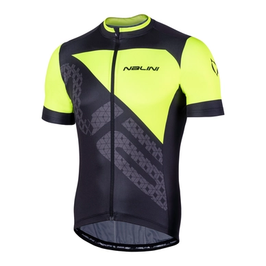 Fietsshirt Nalini Men Vittoria 2.0 Zwart Fluo Geel