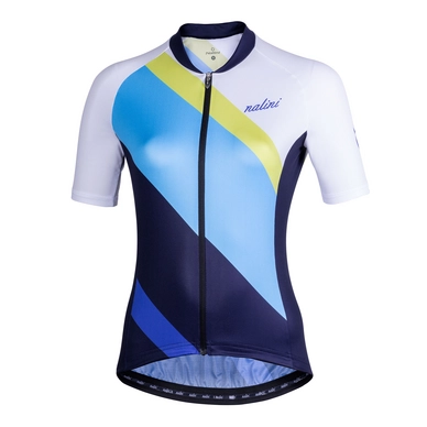 Fietsshirt Nalini Women Chic 2.0 Blauw Wit Groen