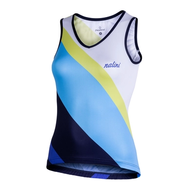 Fietsshirt Nalini Women Brillante 2.0 Blauw Wit Groen