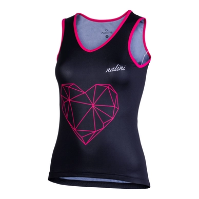 Fietsshirt Nalini Women Brillante 2.0 Zwart Roze Hart