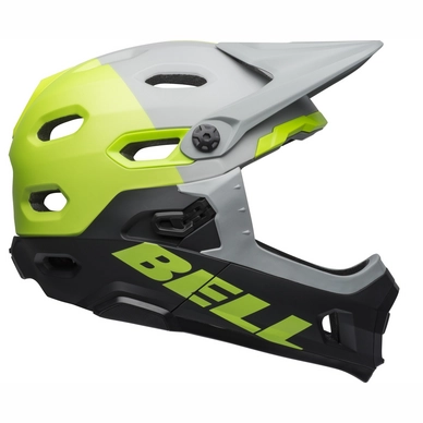 Fietshelm Bell Super DH Mips Matte Gloss Dark Gray Bright Green Black