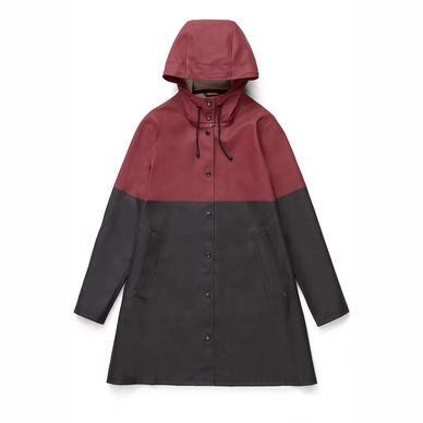 Regenjas Stutterheim Women Mosebacke Blocked Rood/Zwart