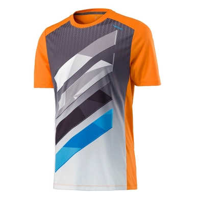 Tennis Shirt HEAD Vision Striped Crew Shirt Boys Orange