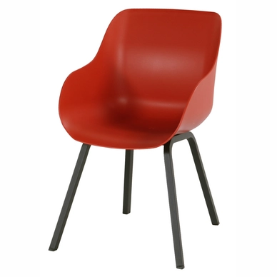 Gartenstuhl Hartman Sophie Organic Element Chair Carbon Black Vulcano Red (2er Set)