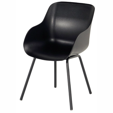 Tuinstoel Hartman Sophie Rondo Organic Chair Carbon Black (set van 2)