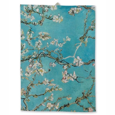 Theedoek Beddinghouse x Van Gogh Museum Blossom Blauw Katoen (50 x 70 cm)