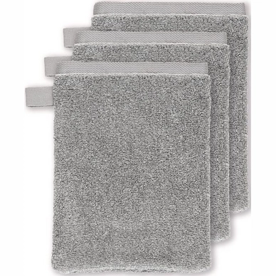Washandje VT Wonen Groove Antraciet Katoen (Set van 3)