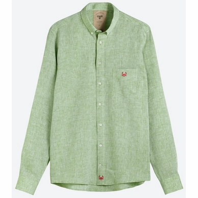 Shirt OAS Men Green Crab Linen Shirt